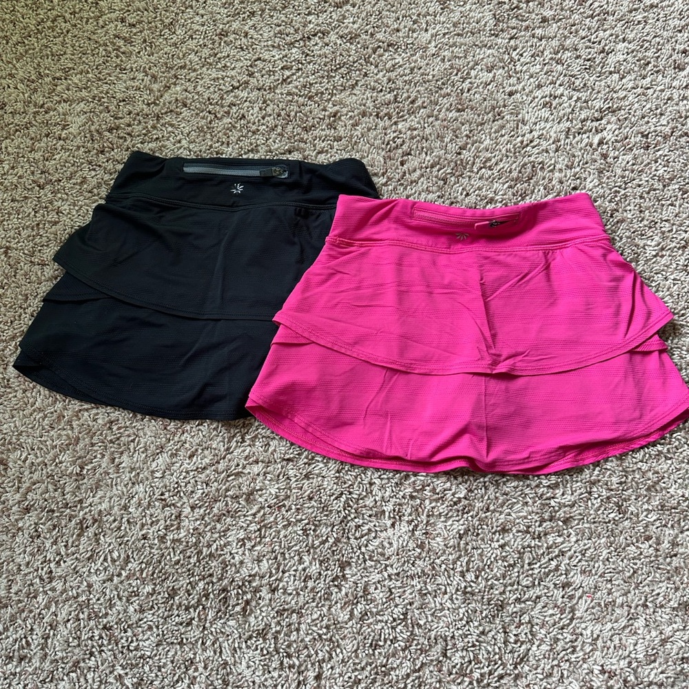 Stylish Black and Pink Girl's Skort Set